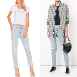 RAG & BONE JEAN MARILYN CROP RAW HEM JEANS